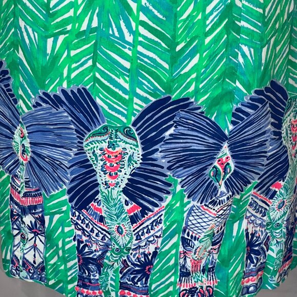 Lilly Pulitzer Costa Verde Elephant Print Shift Dress – Size 8, EUC - Picture 3 of 7